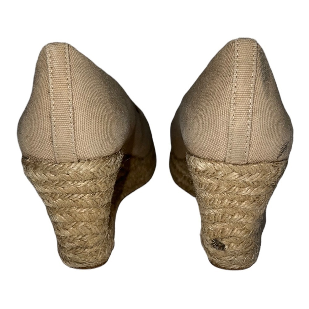 J Crew Beige Espadrille Wedges - Picture 8 of 16